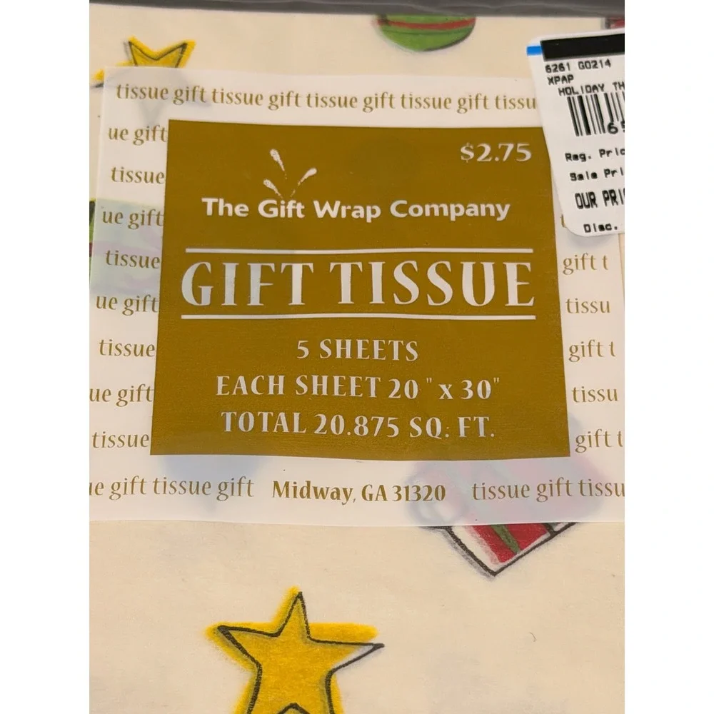 Vintage‎ Tissue Paper 8 Pack Bundle